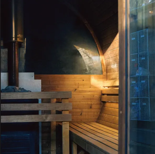 Innervisions Alchemy outdoor sauna and cold plunge setting